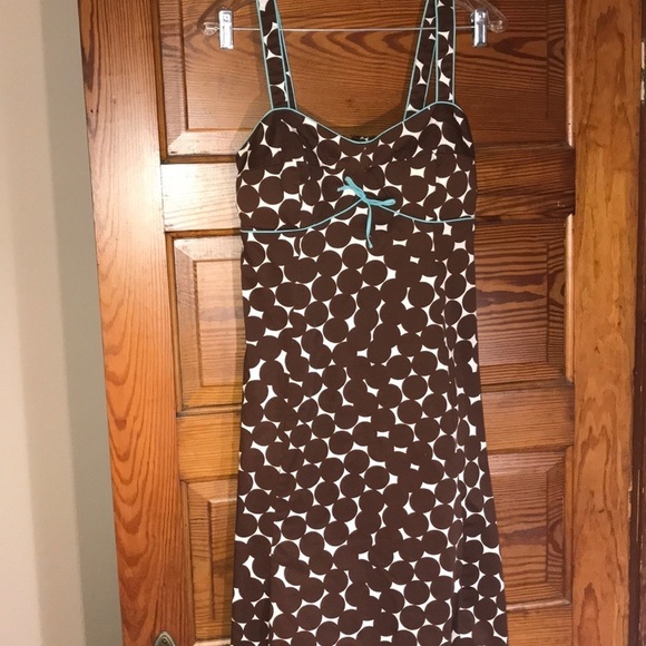 Madison Leigh Dress Brown White Polka Dot 10 - Picture 1 of 6